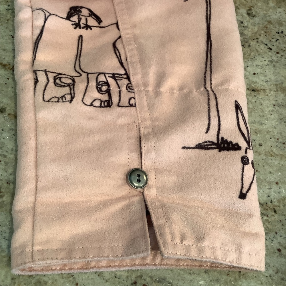 Chico's Pink Button Down Shirt with Animal Print Size 3 (XL) - Picture 6 of 8
